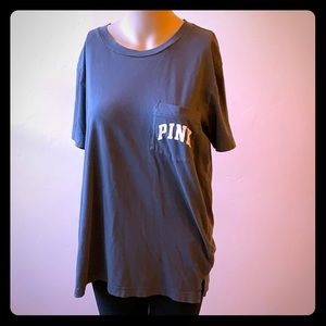 Oversized gray PINK tee